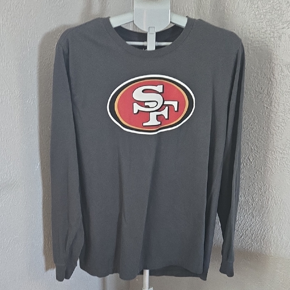^Nike Dark Gray Long Sleeve Shirt San Francisco 49ers Logo